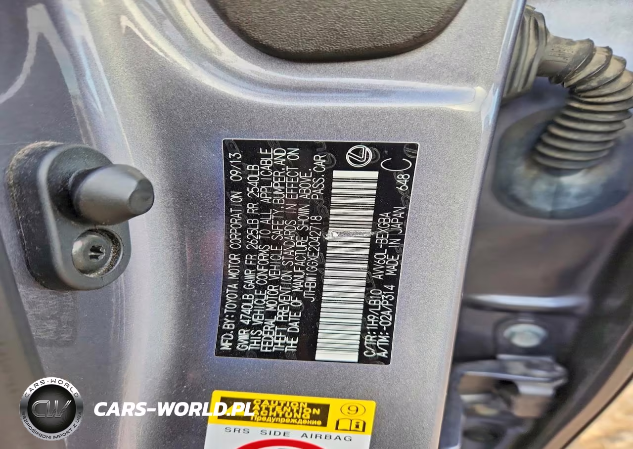 2014 Lexus Es 300H VIN:JTHBW1GGXE2042718 - 12