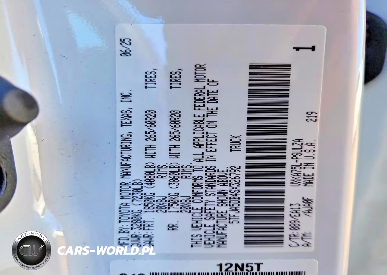 2025 Toyota Tundra Crewmax Limited VIN:5TFJA5DB4SX326792 - 13