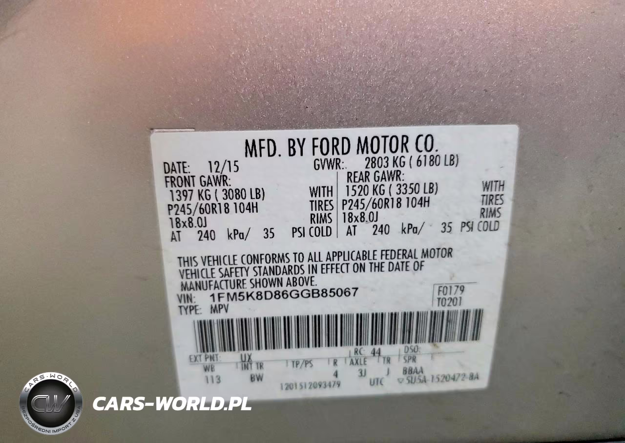 2016 Ford Explorer Xlt VIN:1FM5K8D86GGB85067 - 13