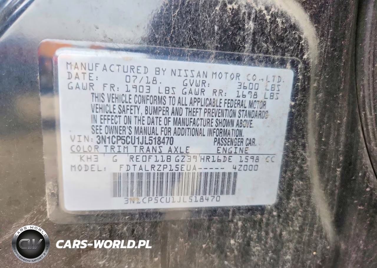 2018 Nissan Kicks S VIN:3N1CP5CU1JL518470 - 12