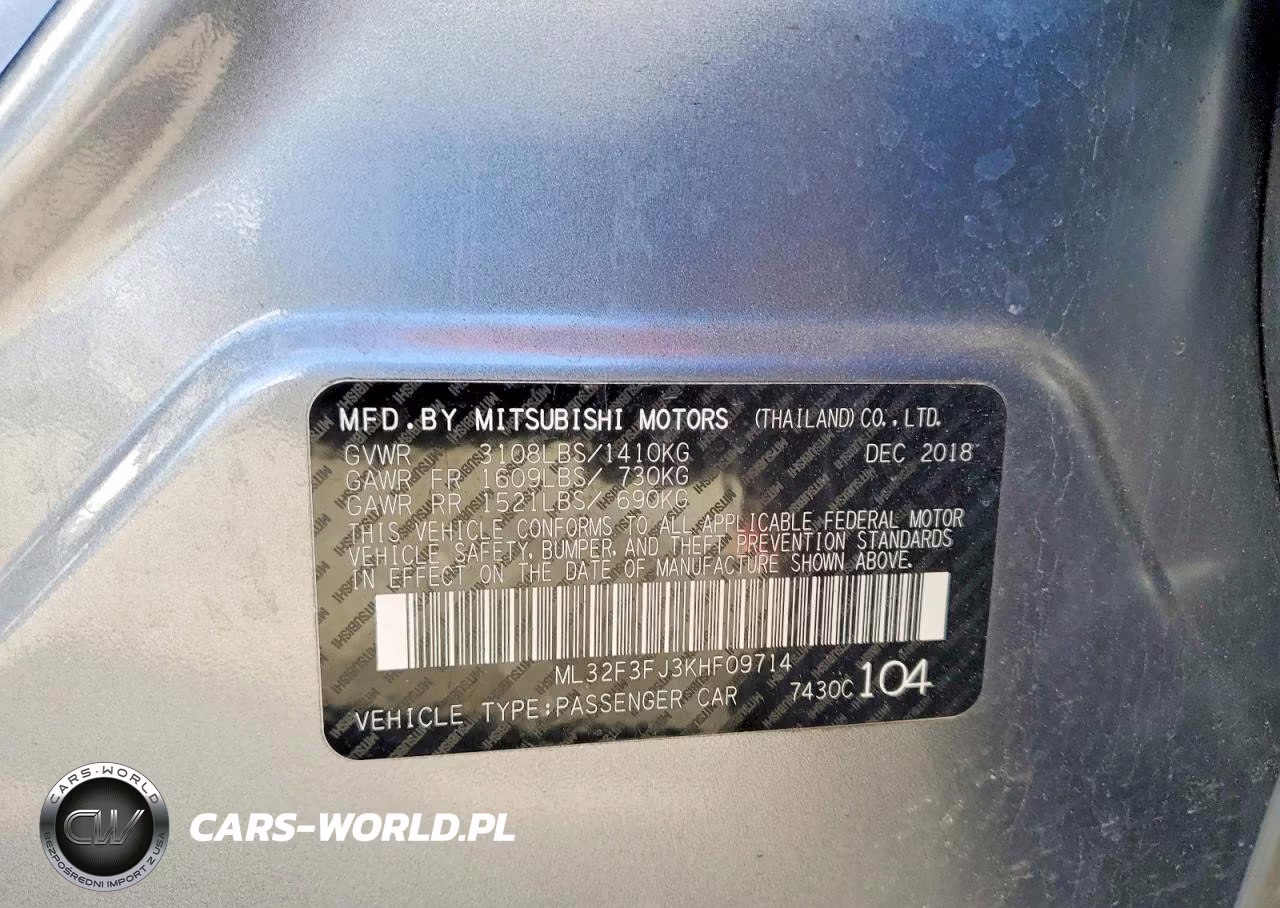 2019 Mitsubishi Mirage G4 Es VIN:ML32F3FJ3KHF09714 - 12
