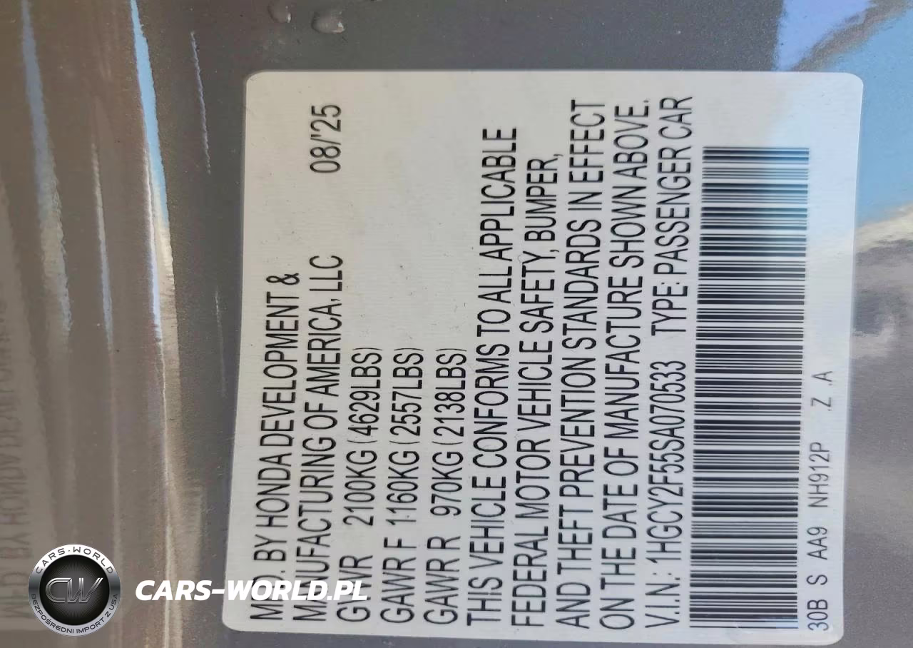 2025 Honda Accord Hybrid Sport VIN:1HGCY2F55SA070533 - 12