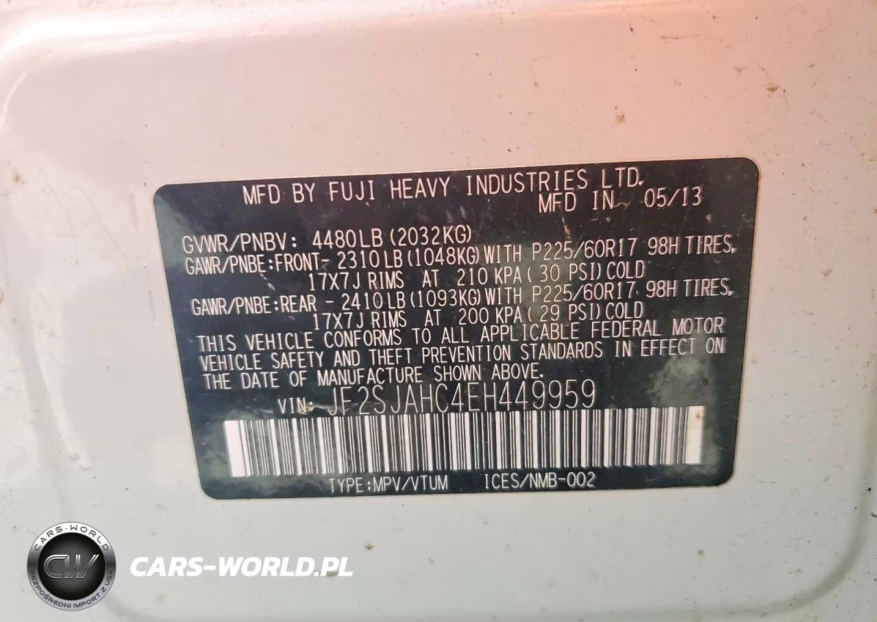 2014 Subaru Forester 2.5I Limited VIN:JF2SJAHC4EH449959 - 12
