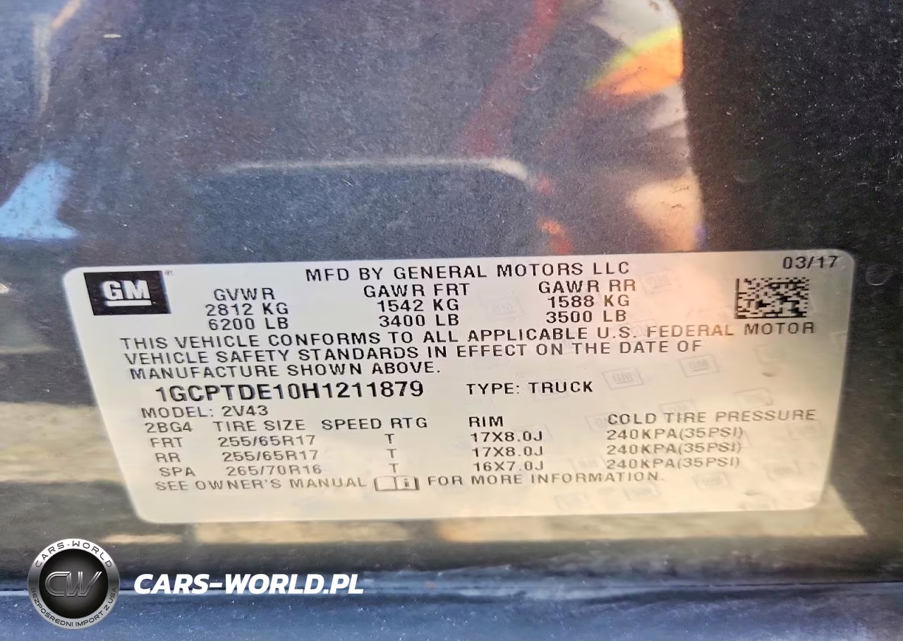 2017 Chevrolet Colorado Z71 VIN:1GCPTDE10H1211879 - 12