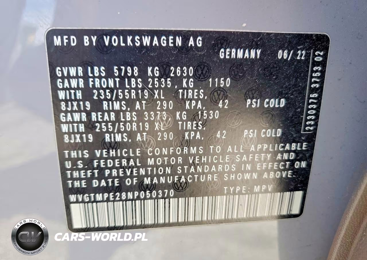 2022 Volkswagen Id.4 Pro S VIN:WVGTMPE28NP050370 - 14