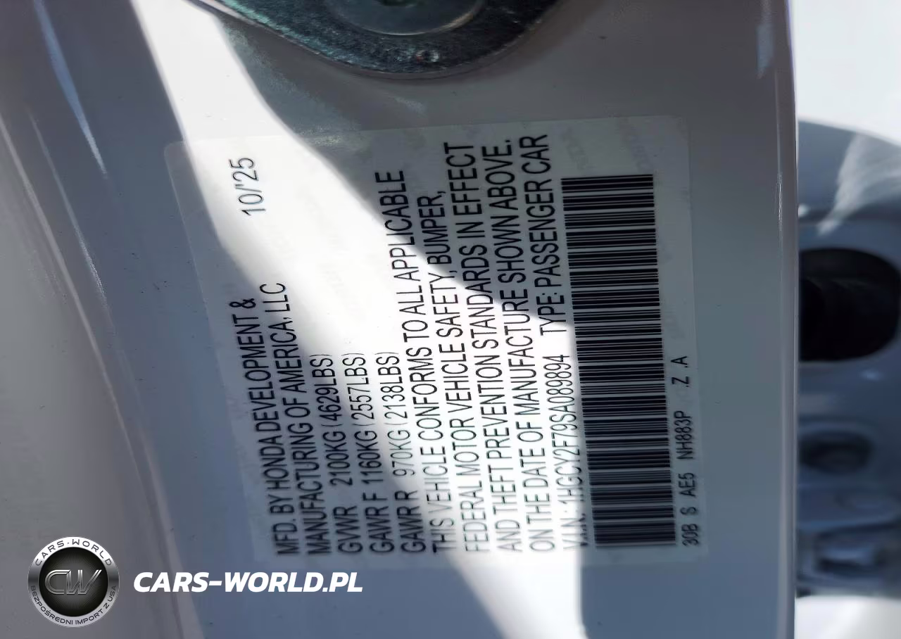 2025 Honda Accord Hybrid Sport-L VIN:1HGCY2F79SA089894 - 12