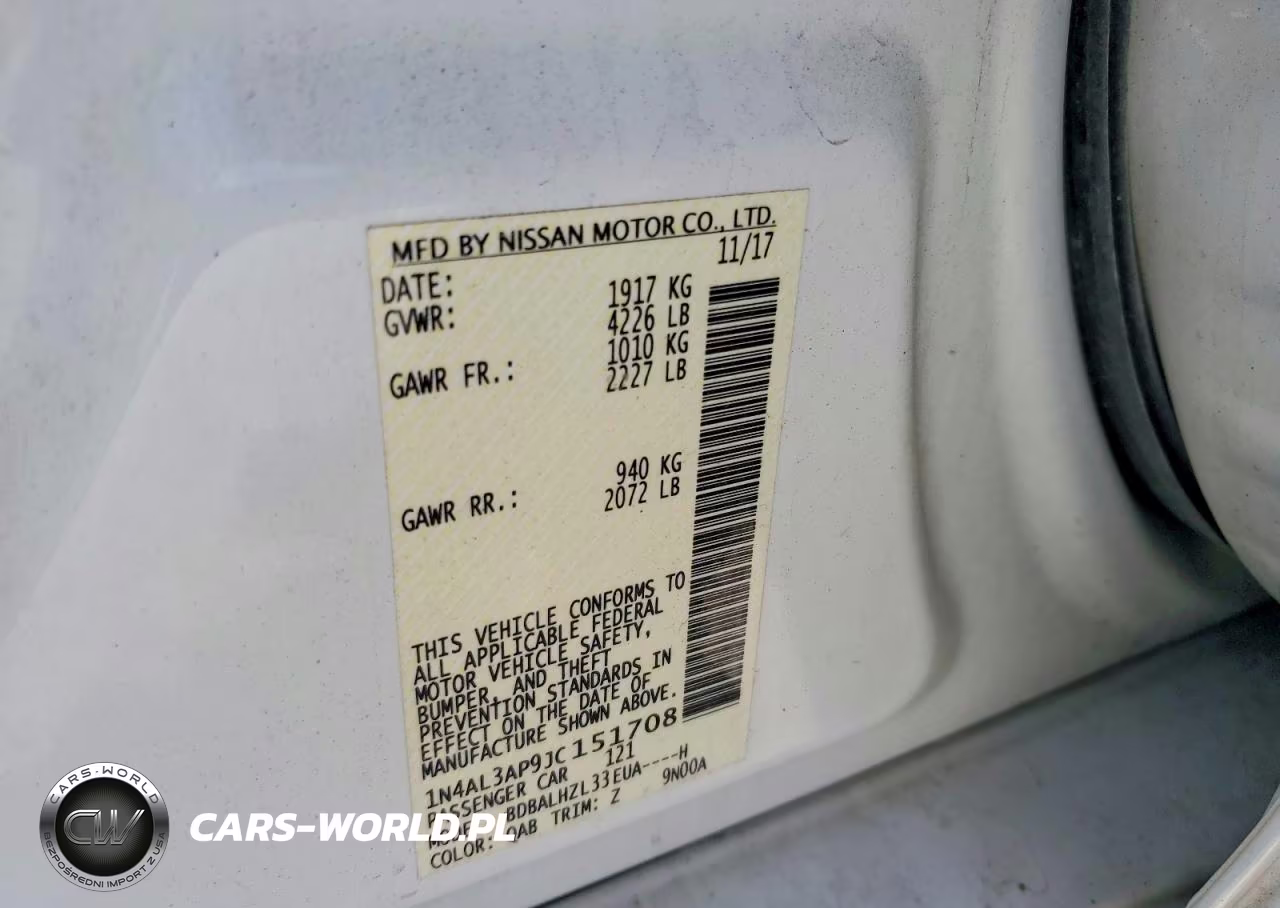 2018 Nissan Altima 2.5 Sr VIN:1N4AL3AP9JC151708 - 12