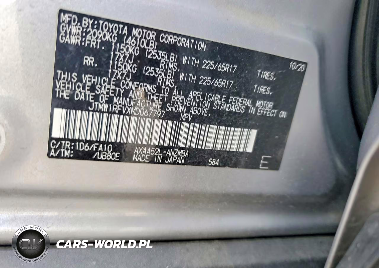 2021 Toyota Rav4 Xle VIN:JTMW1RFVXMD067797 - 13