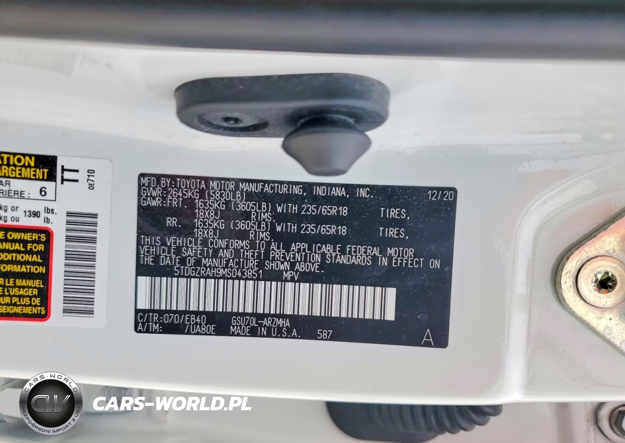 2021 Toyota Highlander Xle VIN:5TDGZRAH9MS043851 - 14