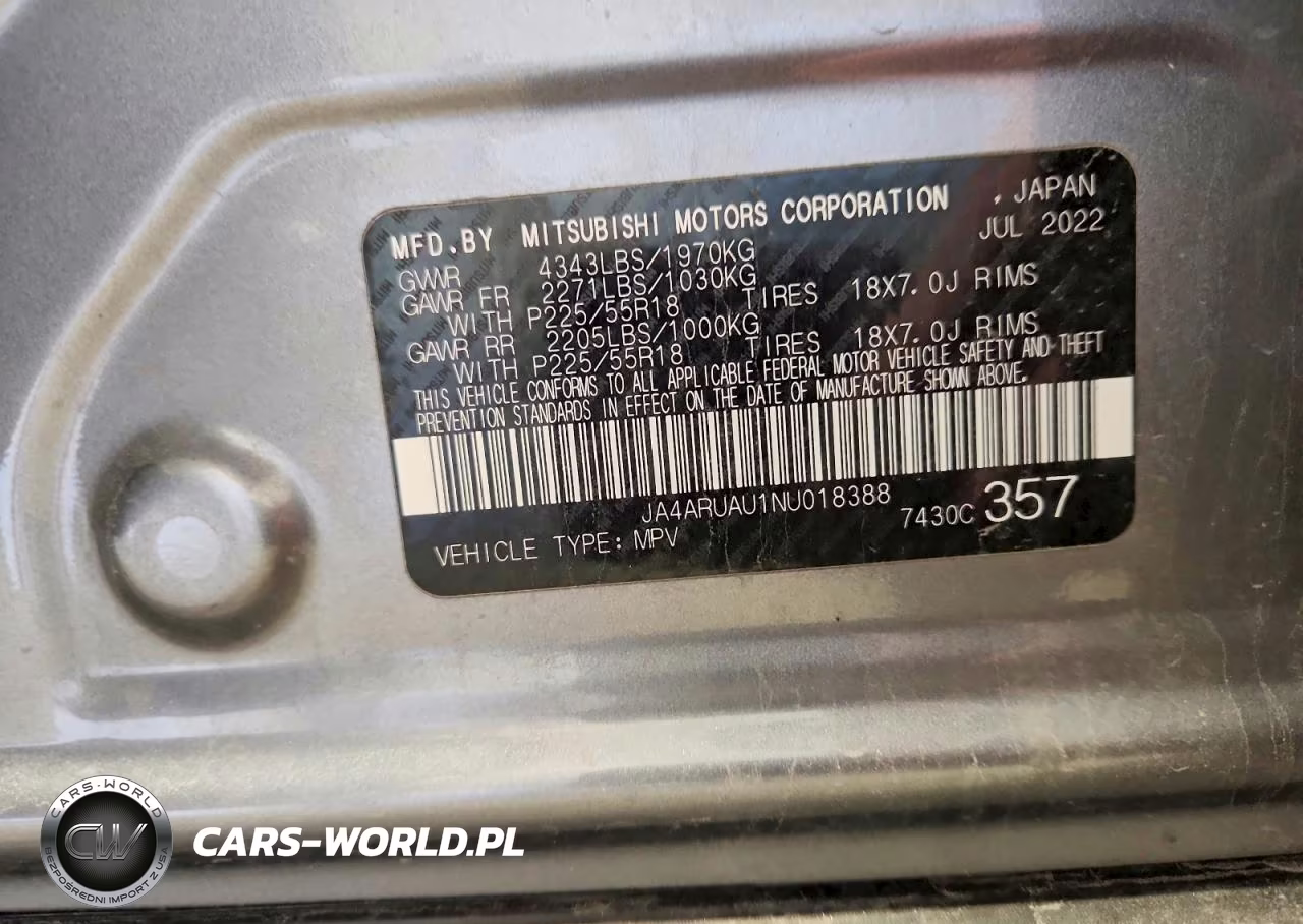 2022 Mitsubishi Outlander Sport Es VIN:JA4ARUAU1NU018388 - 14