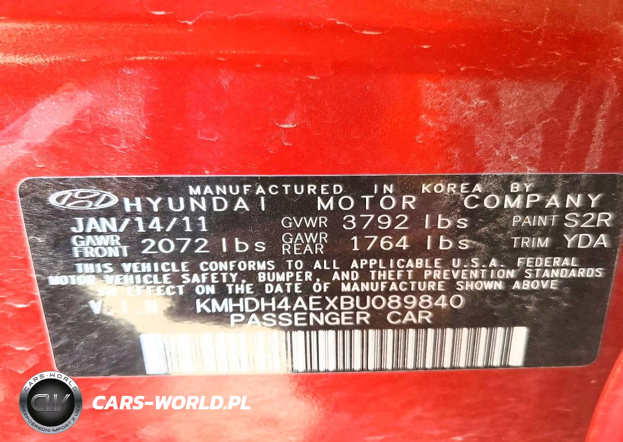 2011 Hyundai Elantra Gls VIN:KMHDH4AEXBU089840 - 12
