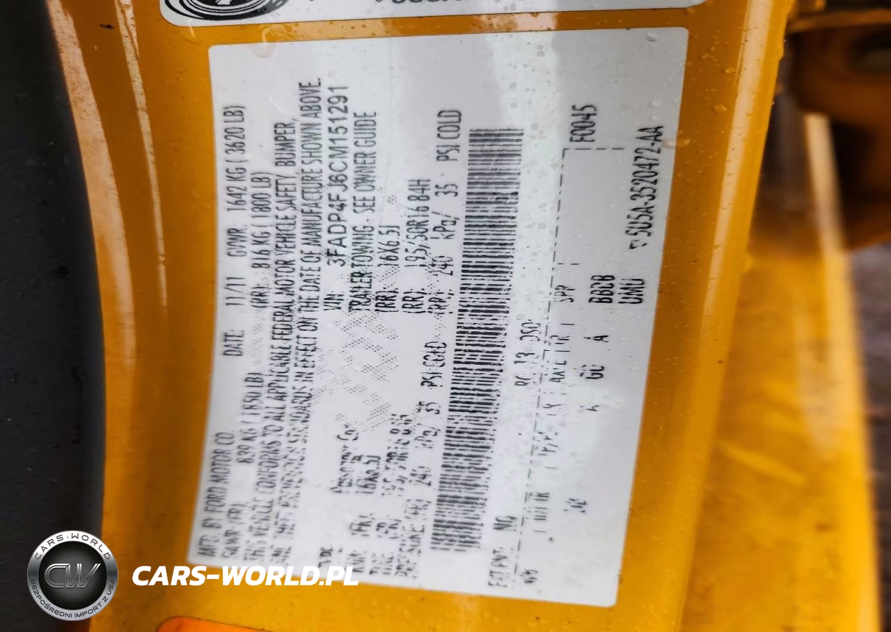 2012 Ford Fiesta Ses VIN:3FADP4FJ6CM151291 - 12