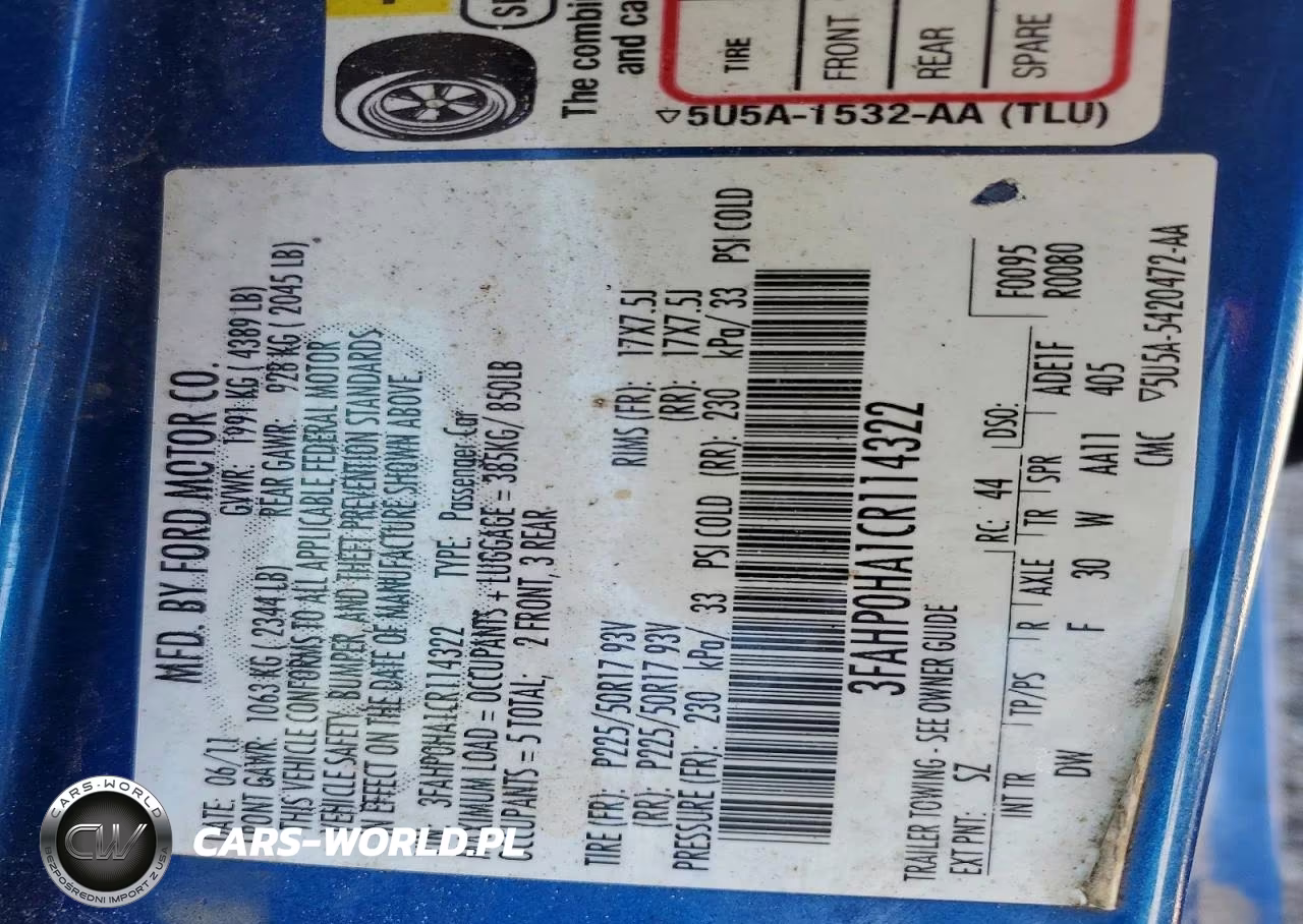 2012 Ford Fusion Se VIN:3FAHP0HA1CR114322 - 12