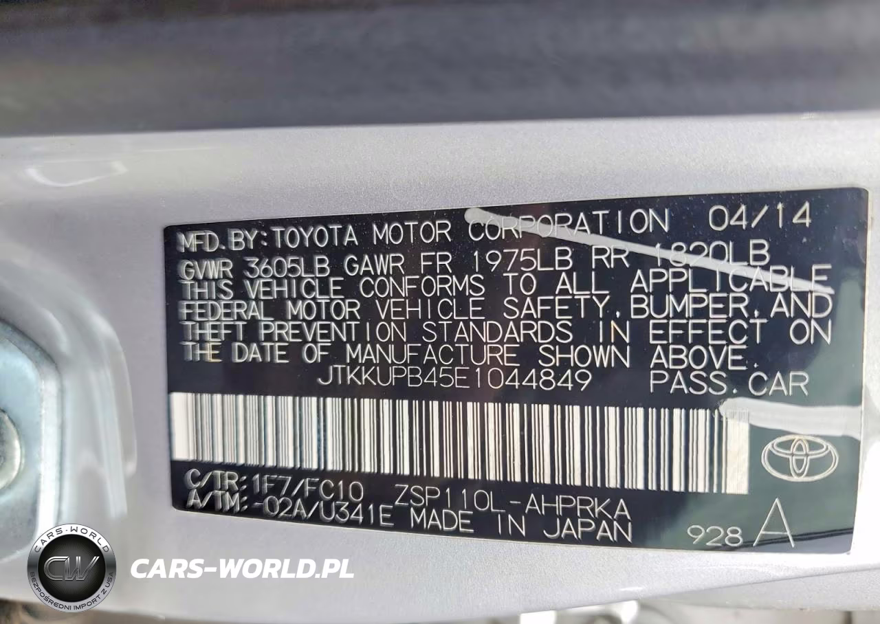 2014 Scion Xd Base VIN:JTKKUPB45E1044849 - 12