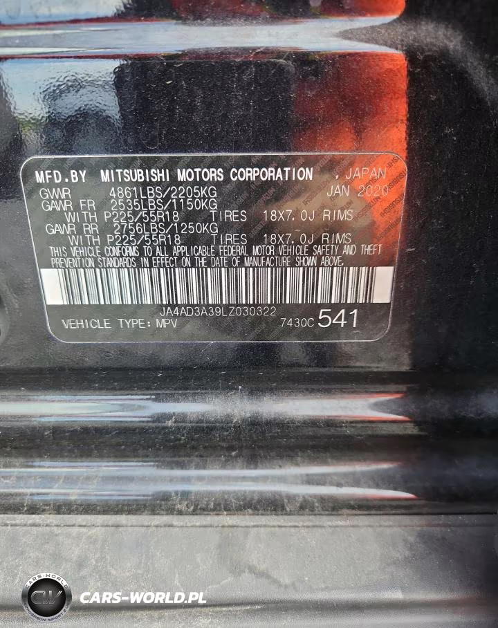 2020 Mitsubishi Outlander Se VIN:JA4AD3A39LZ030322 - 12