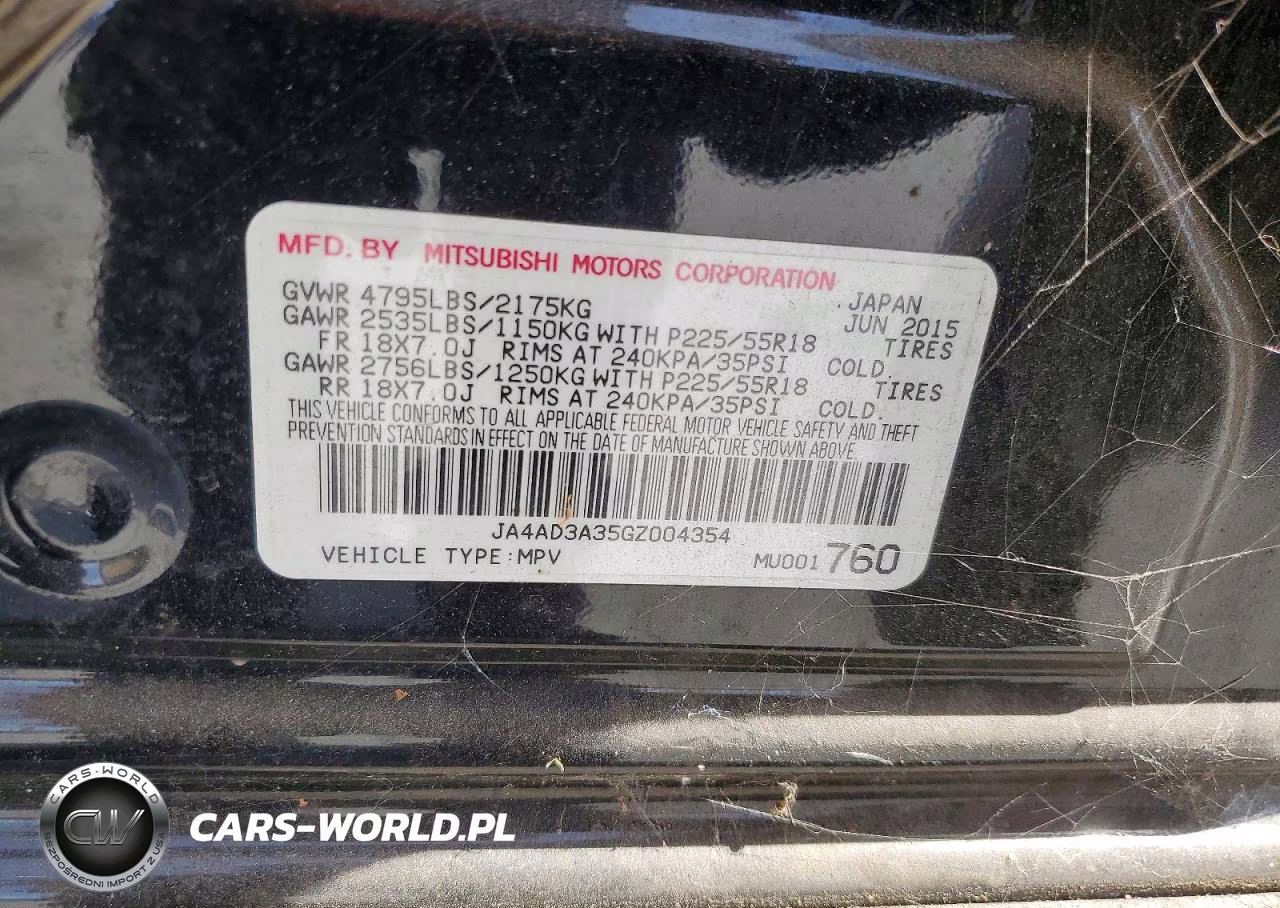 2016 Mitsubishi Outlander Se VIN:JA4AD3A35GZ004354 - 13