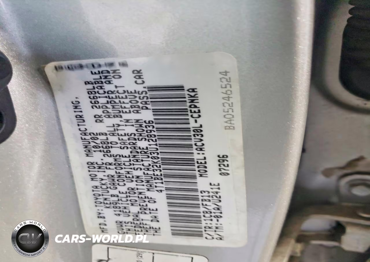 2003 Toyota Camry Le VIN:4T1BE32K03U128936 - 12