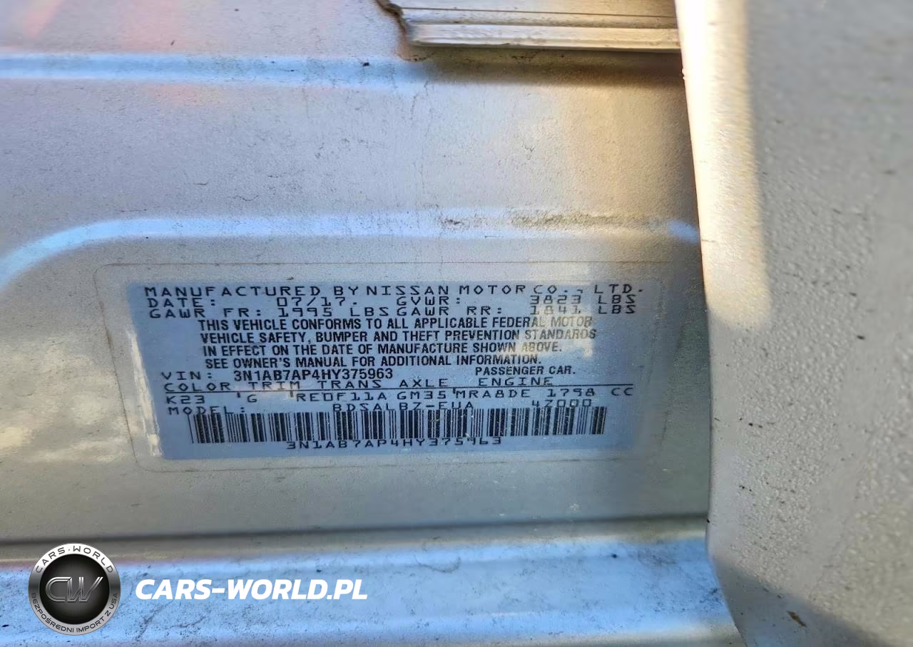 2017 Nissan Sentra S VIN:3N1AB7AP4HY375963 - 13