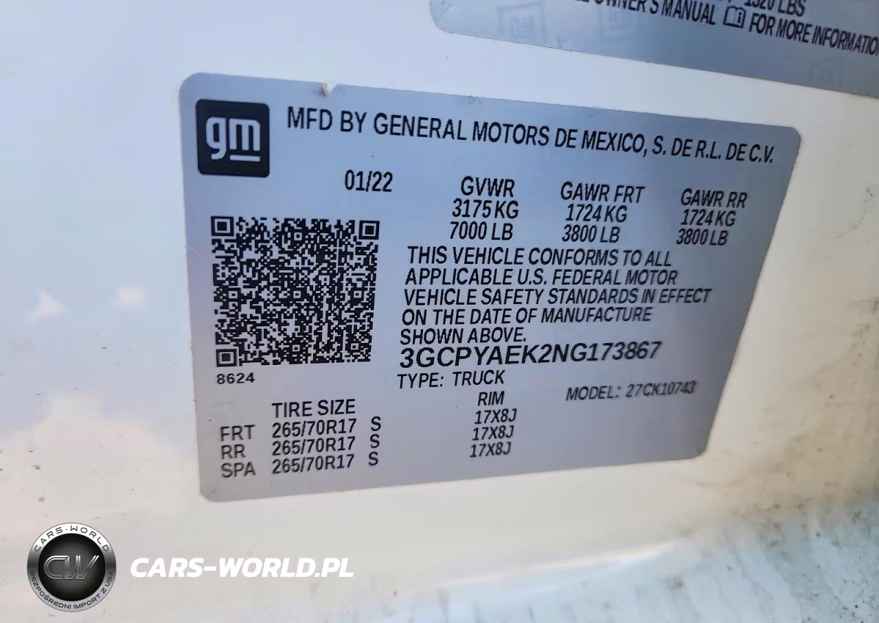 2022 Chevrolet Silverado Ltd K1500 VIN:3GCPYAEK2NG173867 - 13