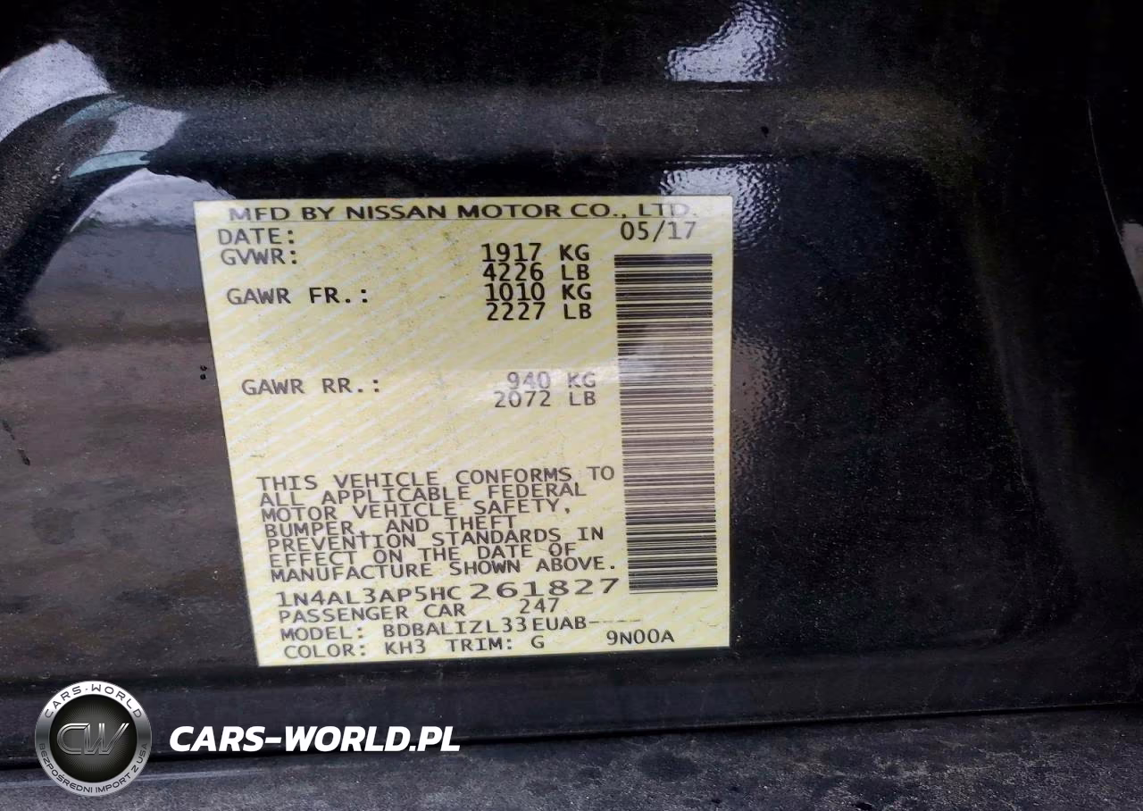 2017 Nissan Altima VIN:1N4AL3AP5HC261827 - 13