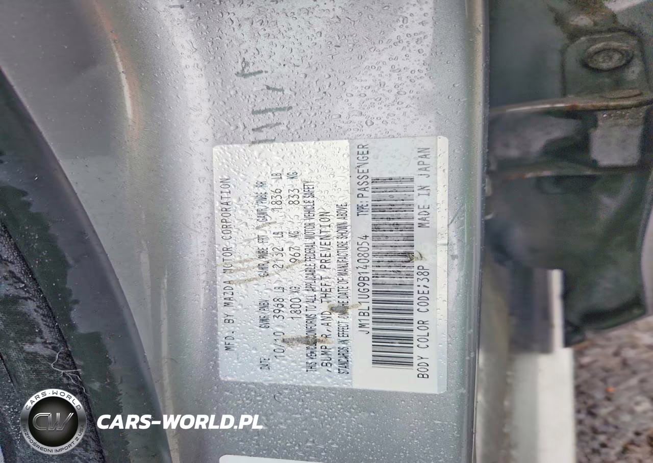 2011 Mazda 3 I VIN:JM1BL1UG9B1408054 - 12