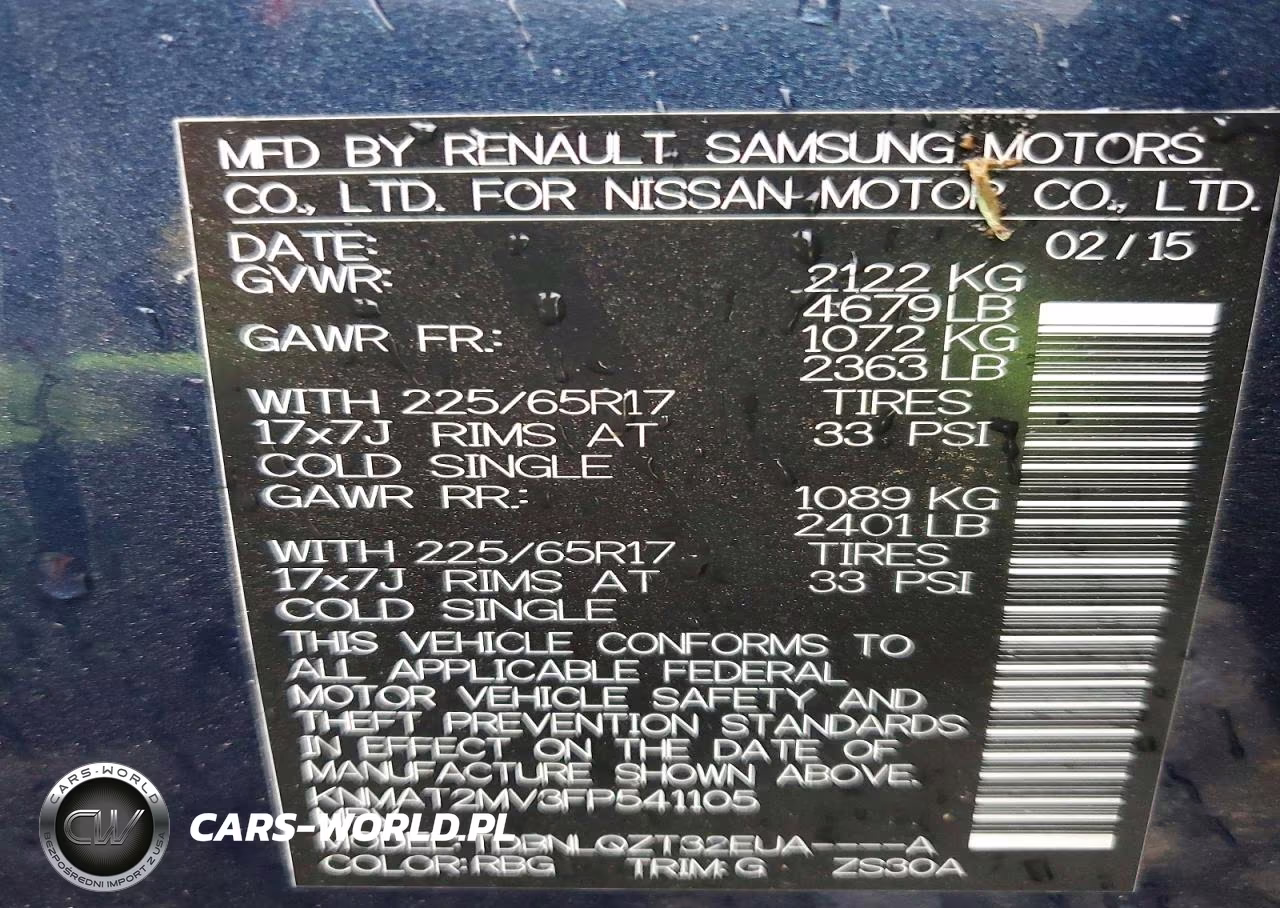 2015 Nissan Rogue Sv VIN:KNMAT2MV3FP541105 - 12