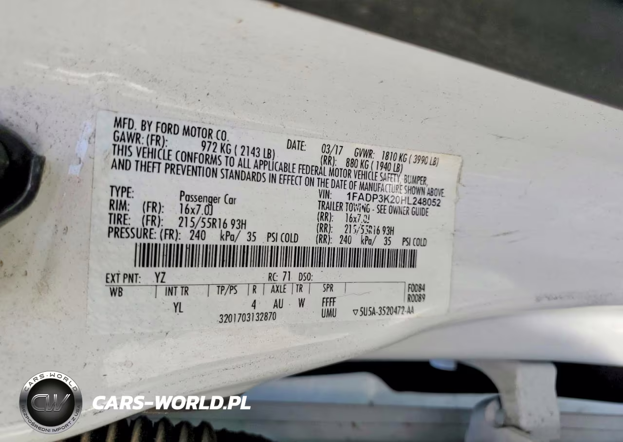 2017 Ford Focus Se VIN:1FADP3K20HL248052 - 13