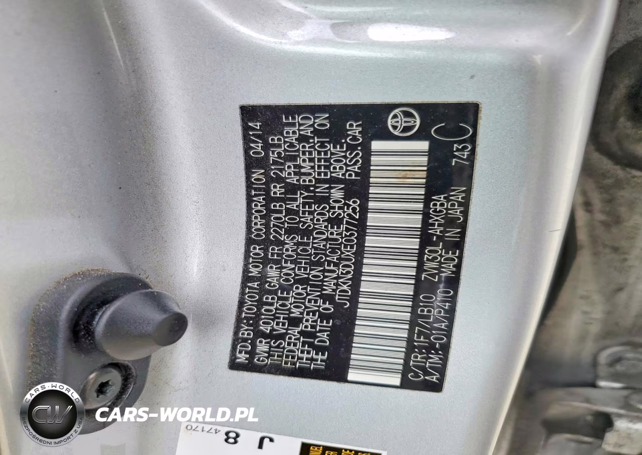 2014 Toyota Prius Four VIN:JTDKN3DUXE0377256 - 12