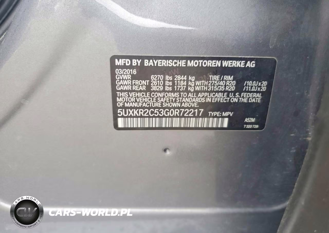 2016 BMW X5 Sdrive35I VIN:5UXKR2C53G0R72217 - 13