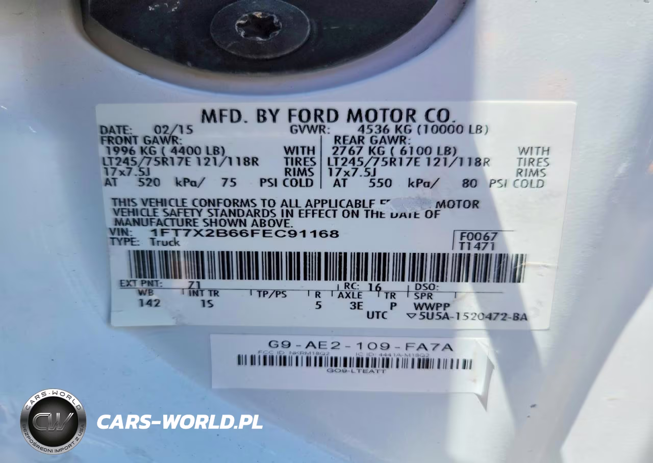 2015 Ford F250 Super Duty VIN:1FT7X2B66FEC91168 - 12