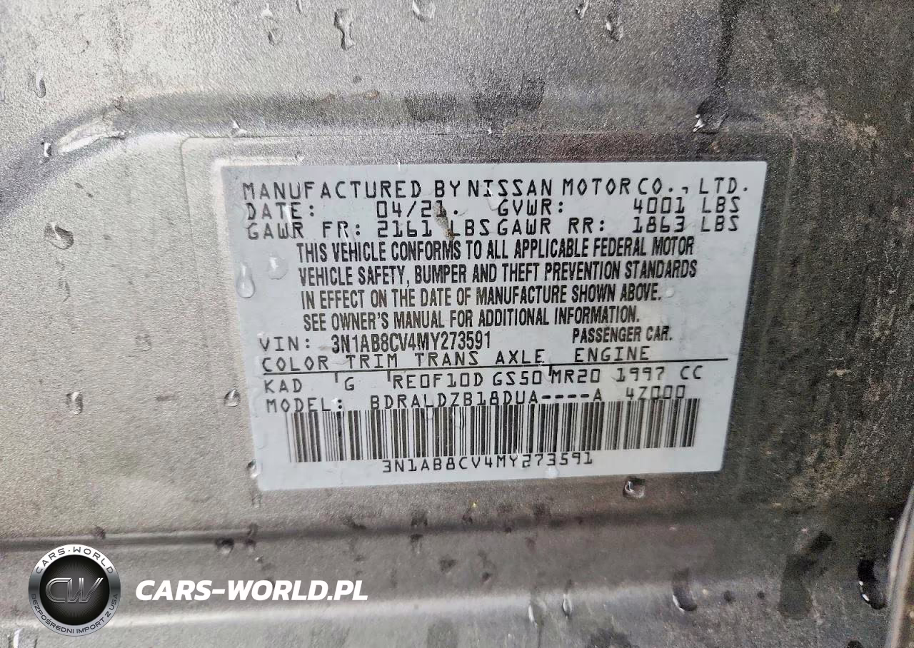 2021 Nissan Sentra Sv VIN:3N1AB8CV4MY273591 - 12