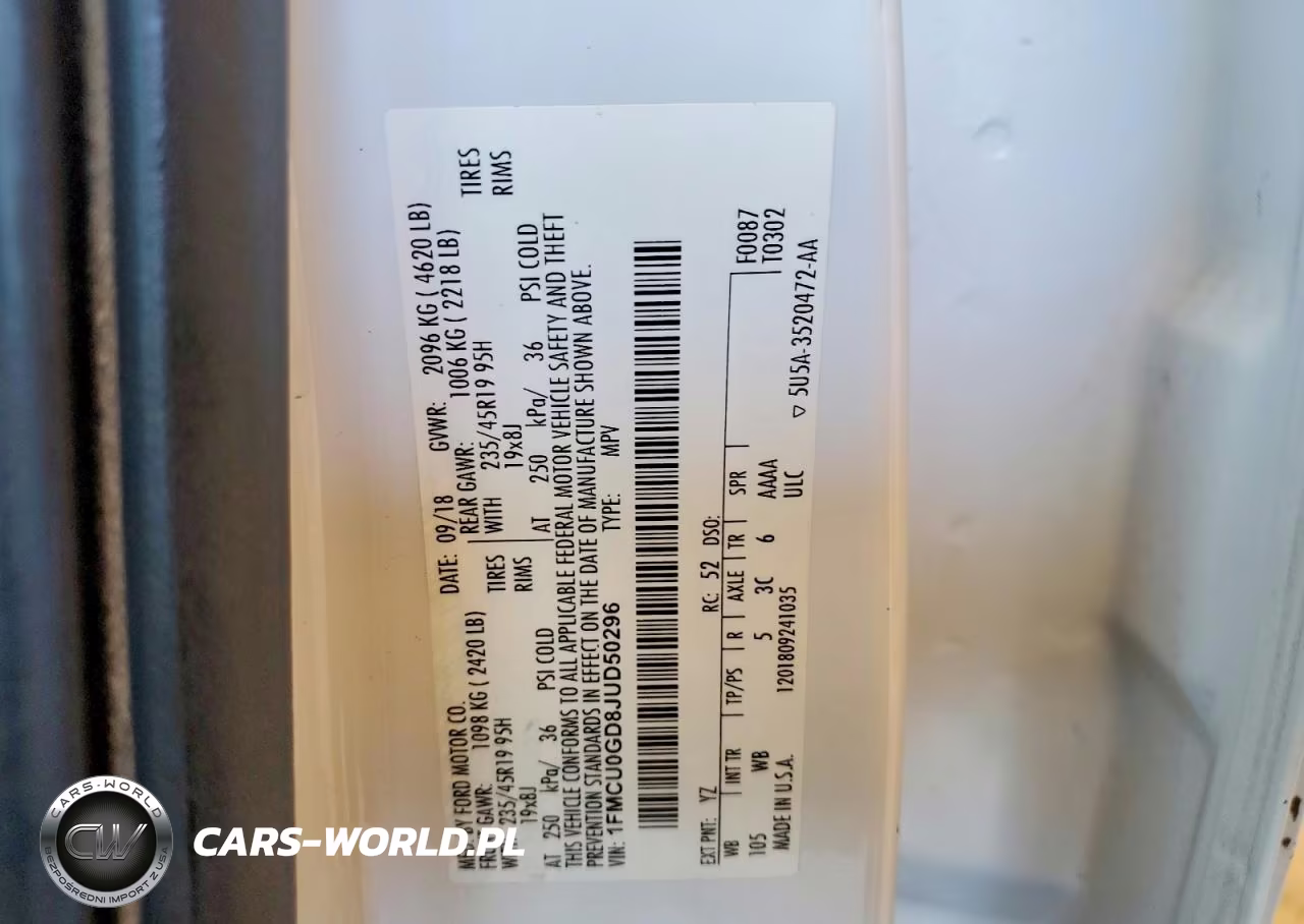 2018 Ford Escape Se VIN:1FMCU0GD8JUD50296 - 14