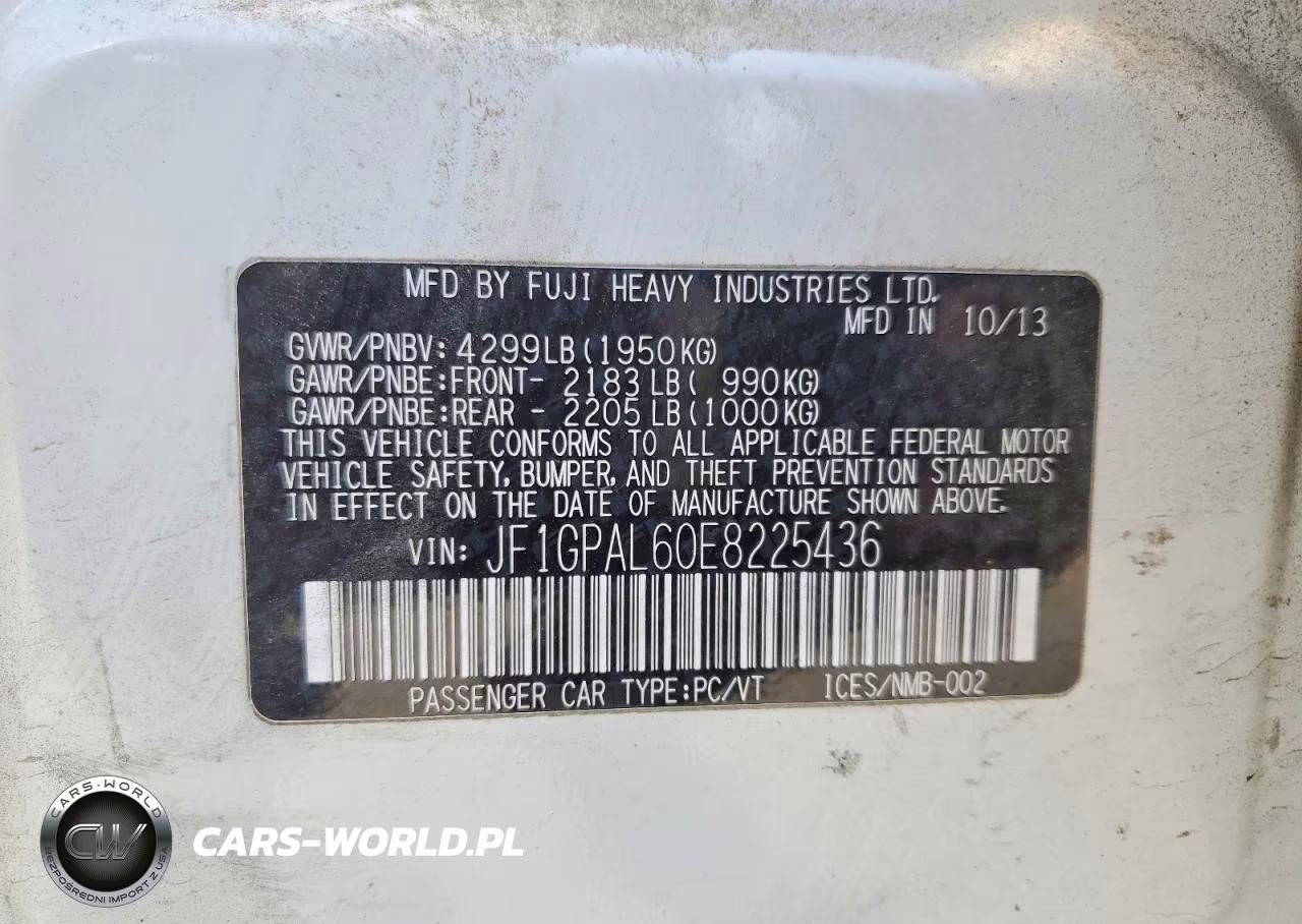 2014 Subaru Impreza Sport Premium VIN:JF1GPAL60E8225436 - 13
