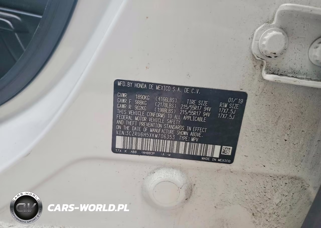2019 Honda Hr-V Ex VIN:3CZRU6H5XKM706353 - 12