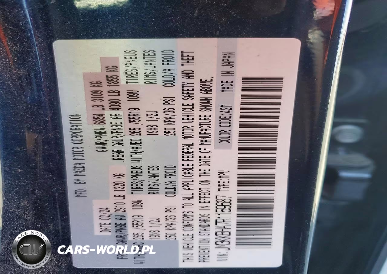 2024 Mazda Cx-90 Preferred VIN:JM3KKBHA7R1159687 - 12