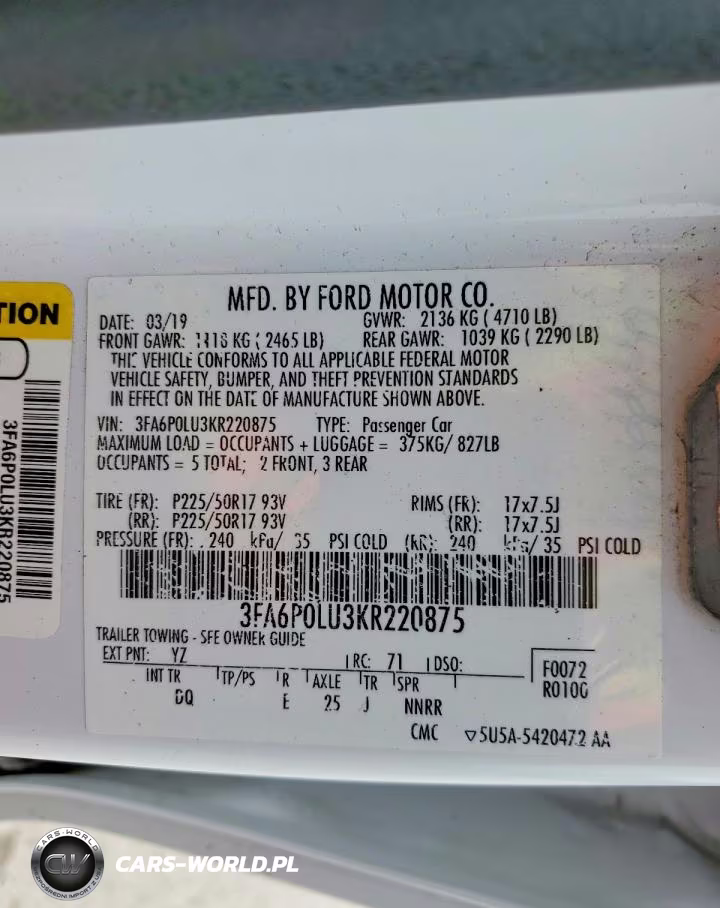2019 Ford Fusion Se VIN:3FA6P0LU3KR220875 - 12