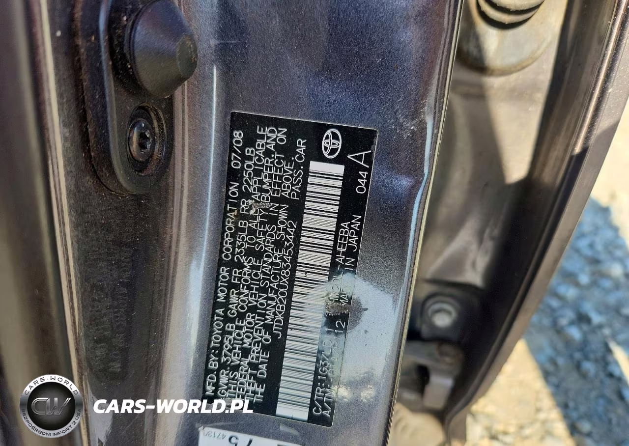 2008 Toyota Prius Base VIN:JTDKB20UX83453442 - 12