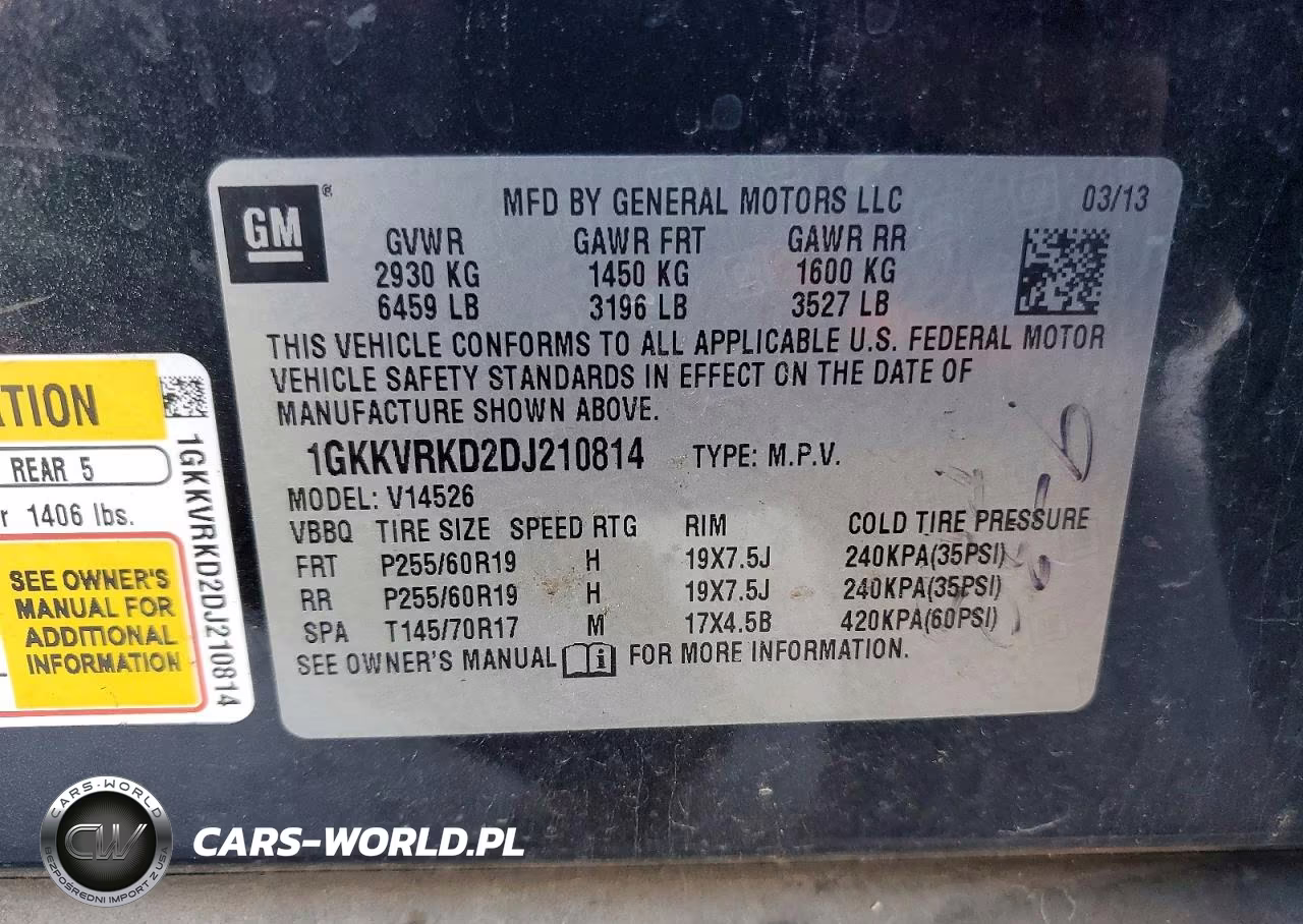 2013 GMC Acadia Slt-1 VIN:1GKKVRKD2DJ210814 - 13