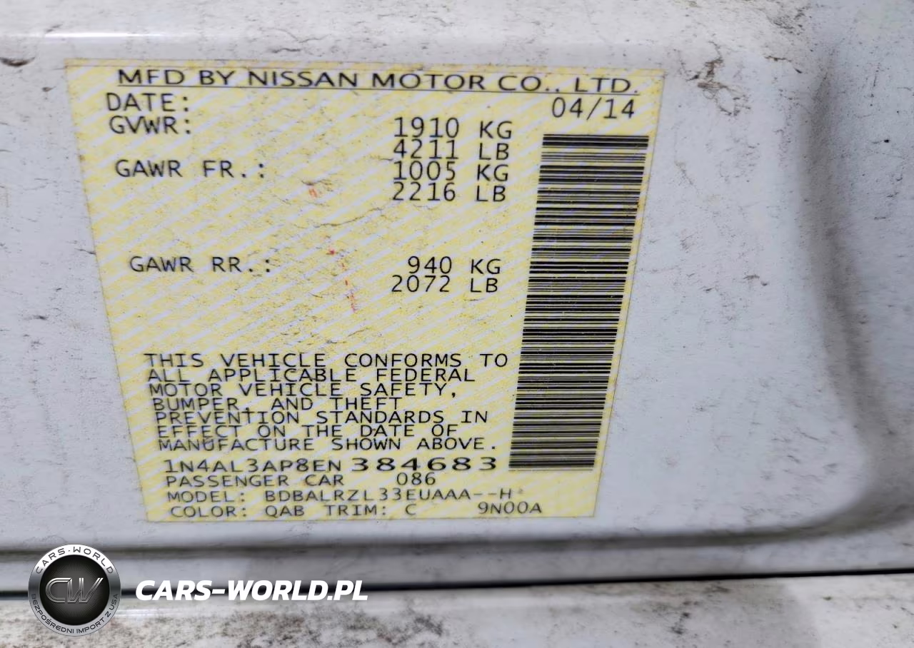 2014 Nissan Altima 2.5 S VIN:1N4AL3AP8EN384683 - 12