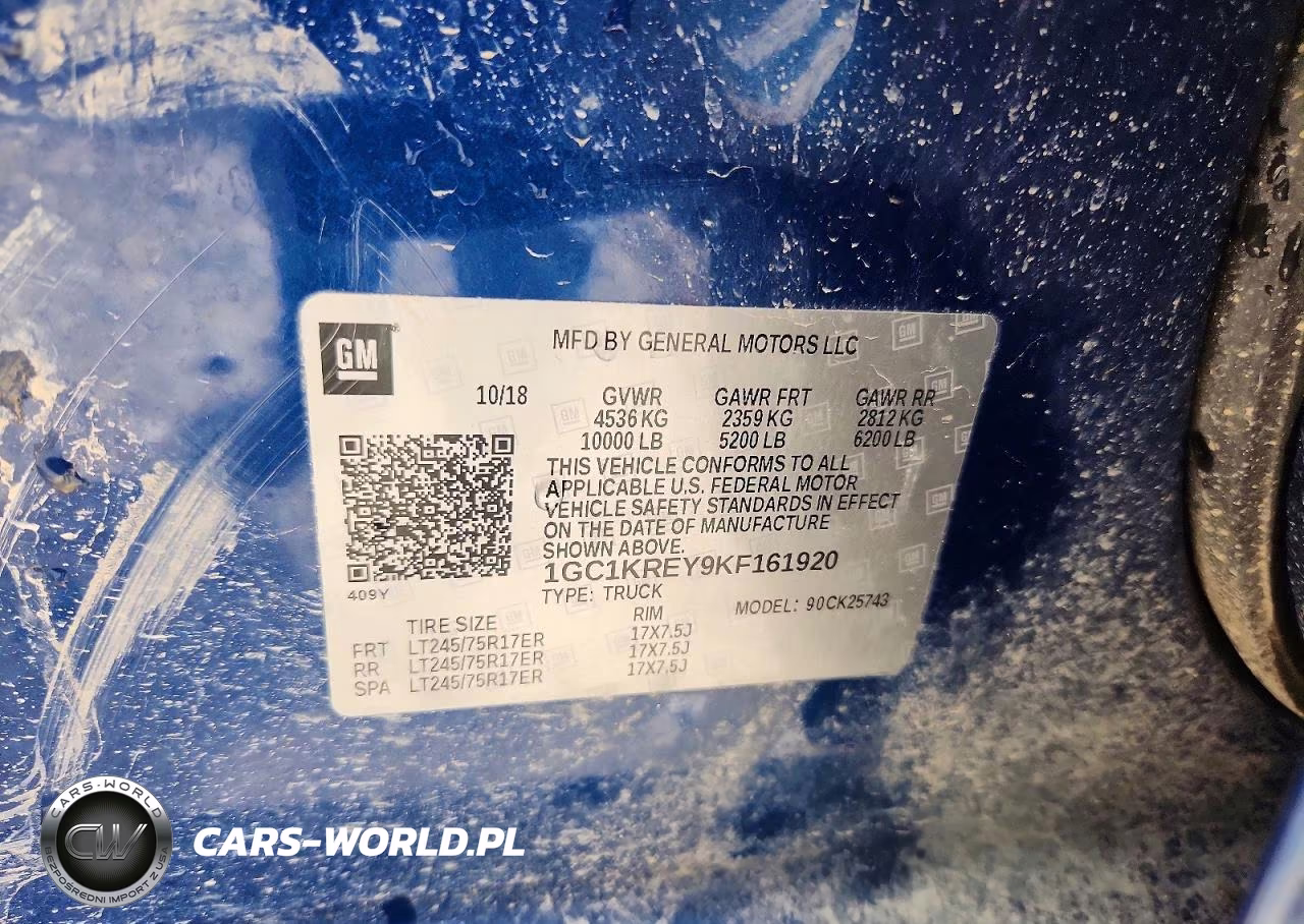 2019 Chevrolet Silverado K2500 Heavy Duty VIN:1GC1KREY9KF161920 - 12