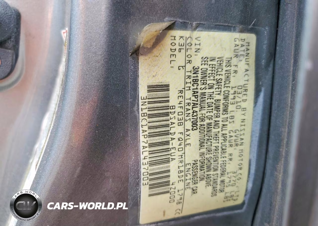 2010 Nissan Versa 1.8 S VIN:3N1BC1AP7AL437003 - 12