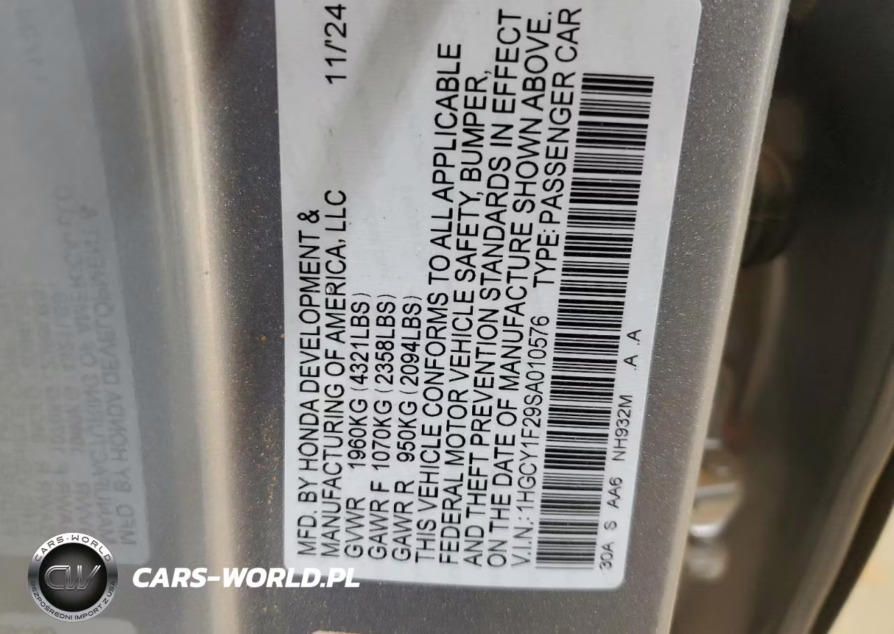 2025 Honda Accord Lx VIN:1HGCY1F29SA010576 - 12