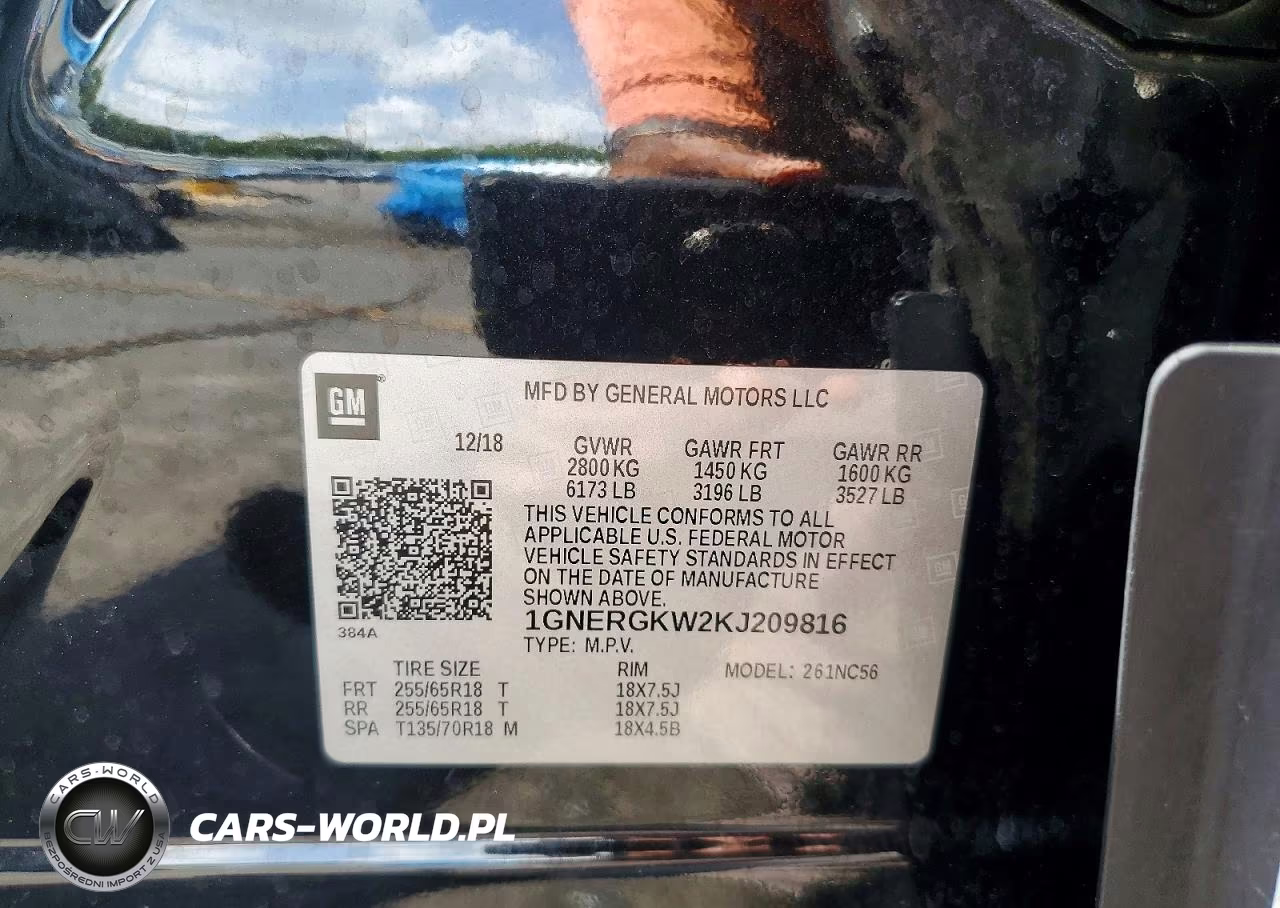 2019 Chevrolet Traverse Lt VIN:1GNERGKW2KJ209816 - 13