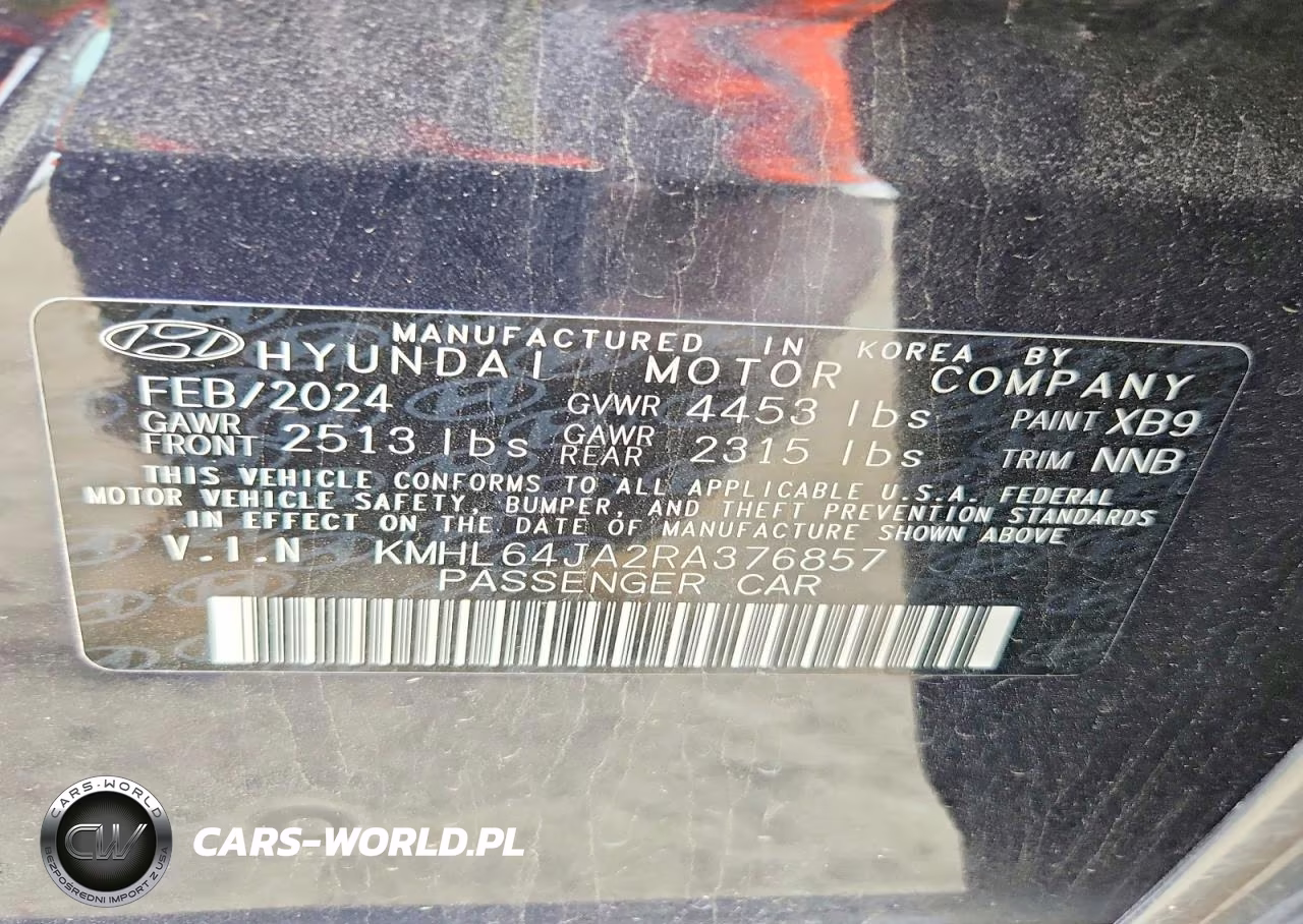 2024 Hyundai Sonata Sel VIN:KMHL64JA2RA376857 - 13