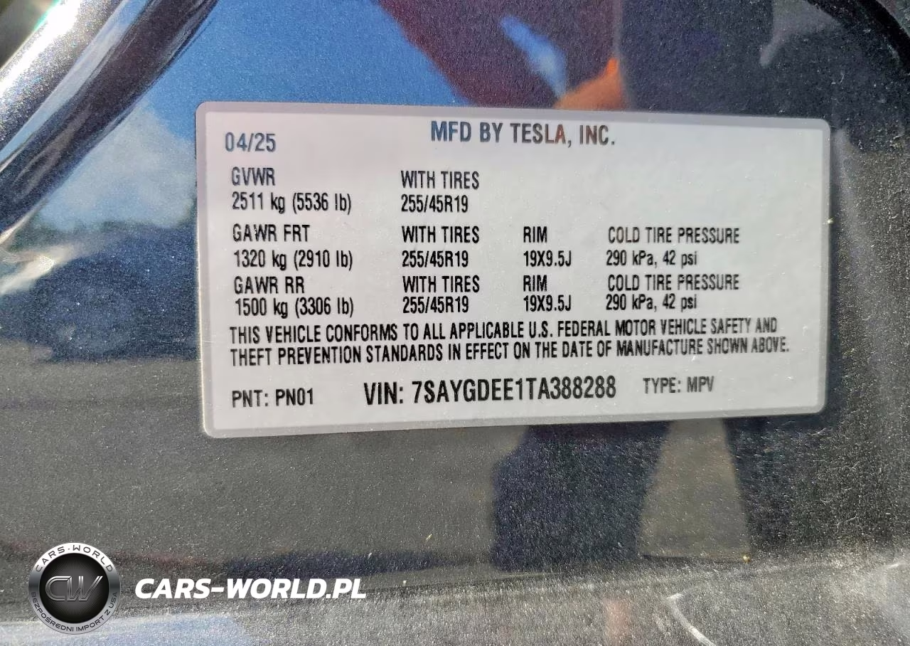 2026 Tesla Model Y VIN:7SAYGDEE1TA388288 - 14