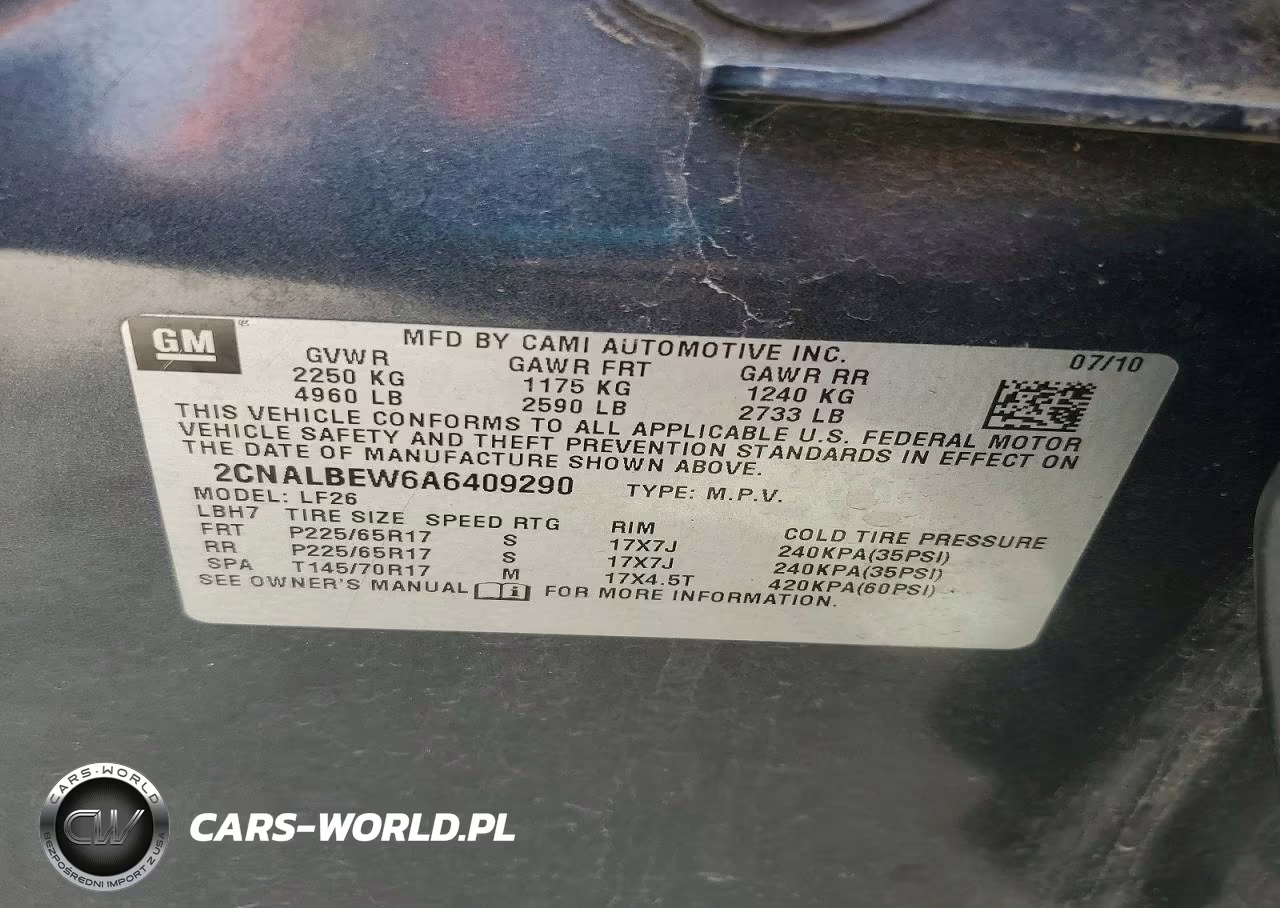 2010 Chevrolet Equinox Ls VIN:2CNALBEW6A6409290 - 12