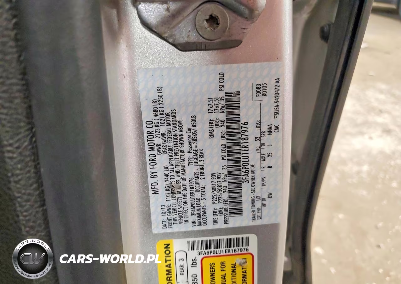 2014 Ford Fusion Se Hybrid VIN:3FA6P0LU1ER187976 - 12