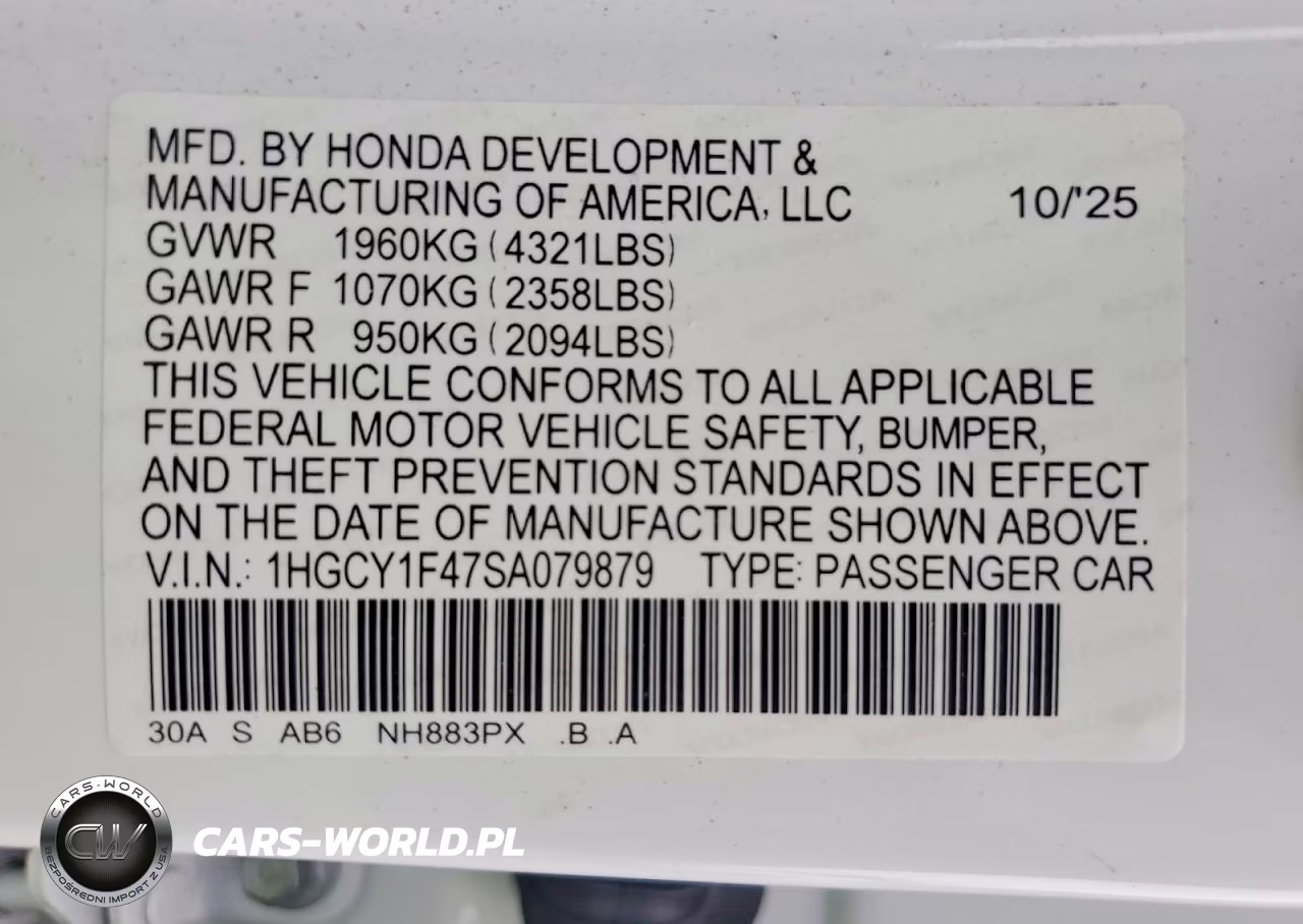 2025 Honda Accord Se VIN:1HGCY1F47SA079879 - 12