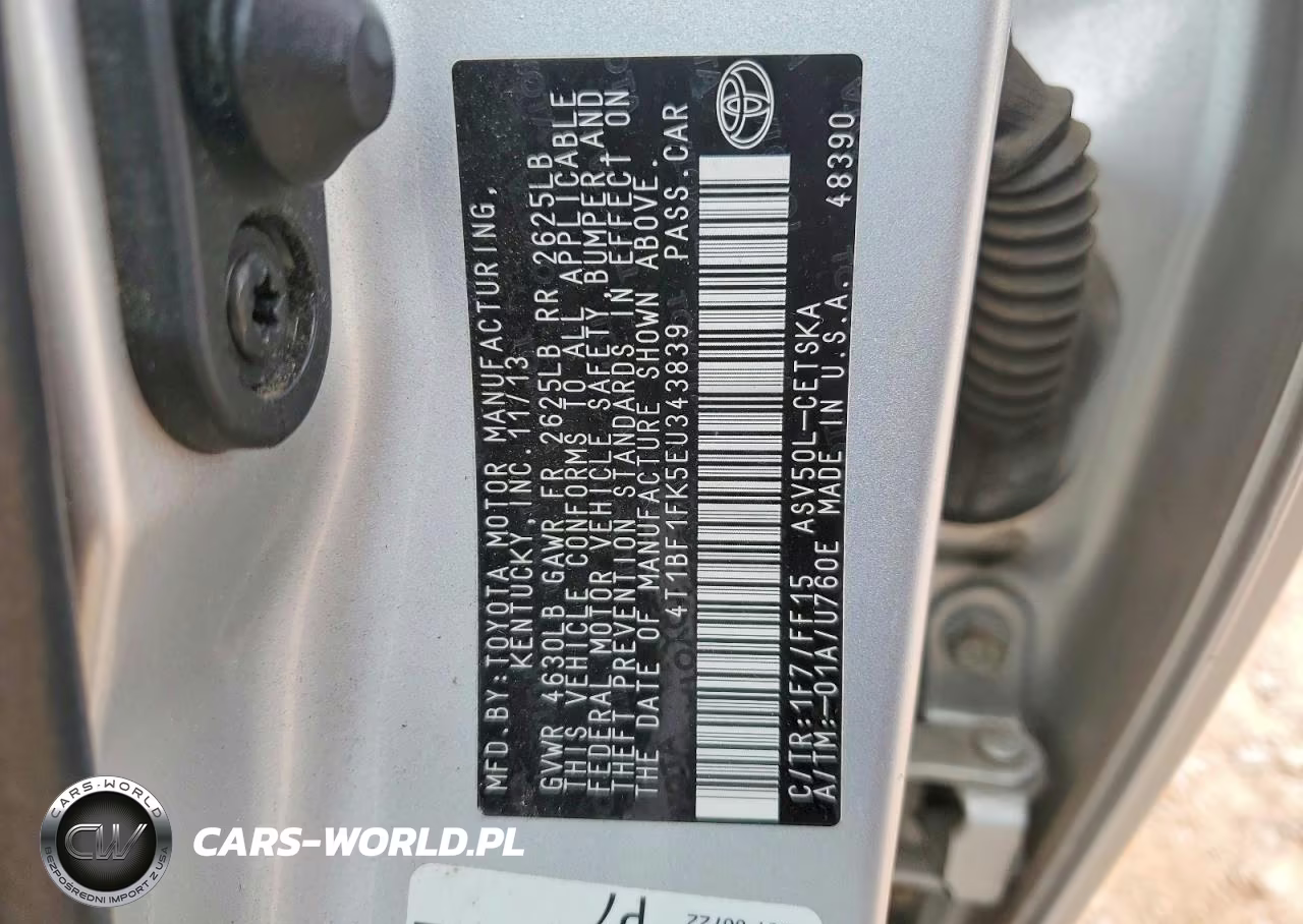 2014 Toyota Camry Se VIN:4T1BF1FK5EU343839 - 12