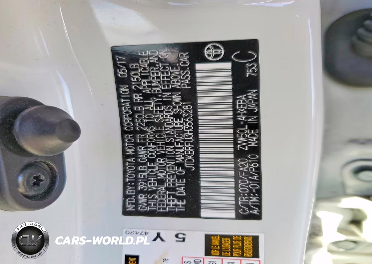 2017 Toyota Prius Two VIN:JTDKBRFU3H3563281 - 12